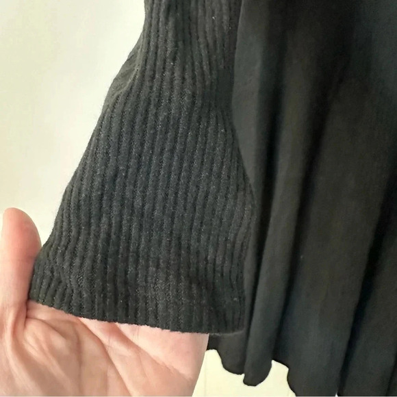 NWT Lulus Fit and Fair Black Ribbed Knit Long Sleeve Skater Dress Sz Large - Picture 8 of 14